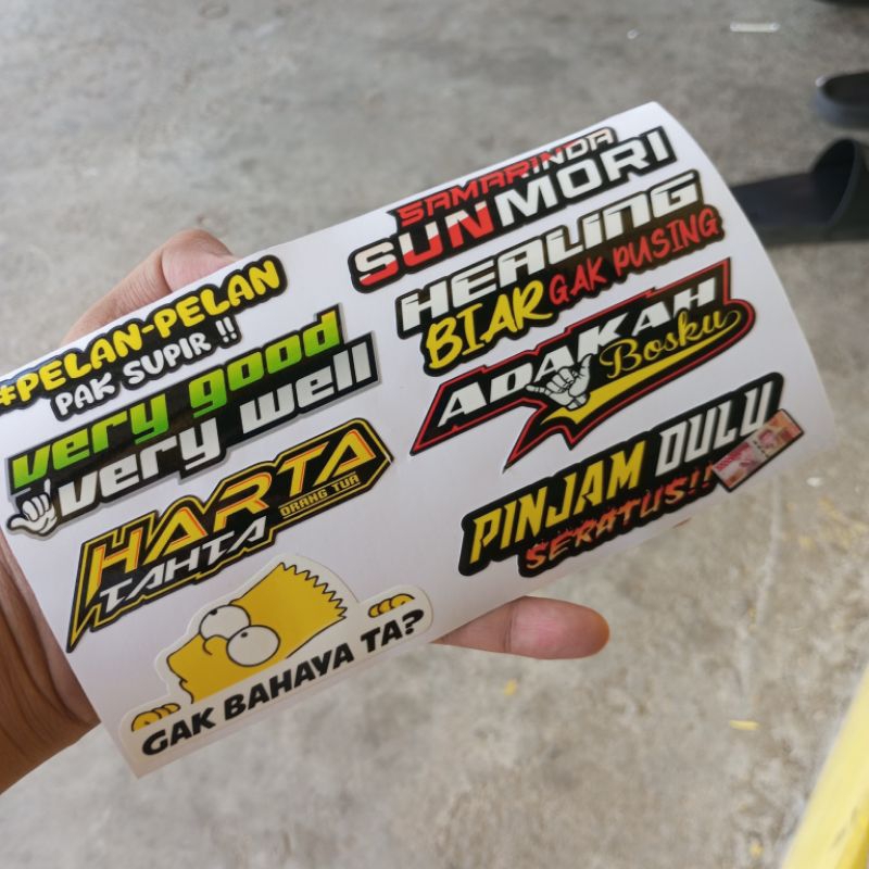 Jual Stiker Paket Gak bahaya ta isi 8 | Shopee Indonesia