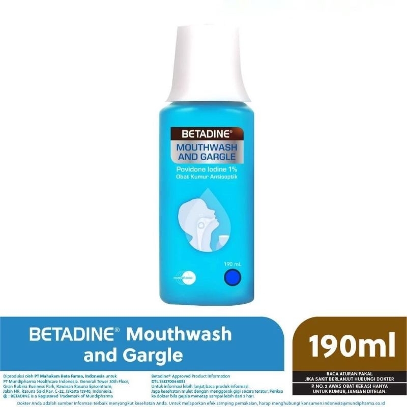 Jual Betadine Mouthwash & Gargle 190ml Shopee Indonesia