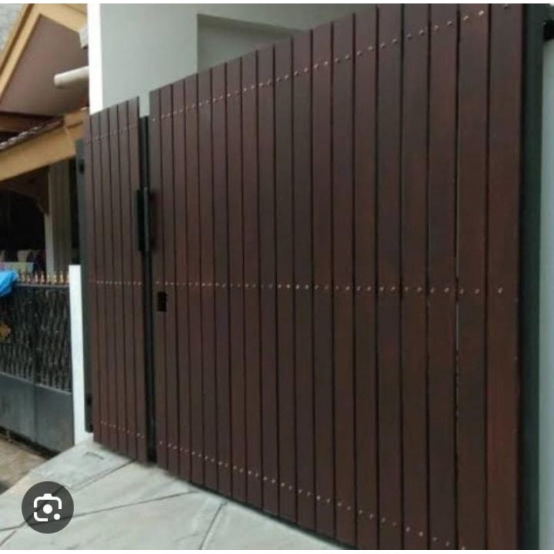 Jual pagar minimalis sleding +pintu kecil pesanan bp andi prumahan