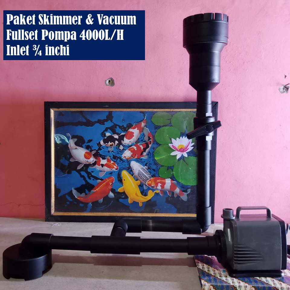 Jual Paket Skimmer Kolam Koi Fullset Pompa 4000 LPH Plus Vacuum Drain Shopee Indonesia