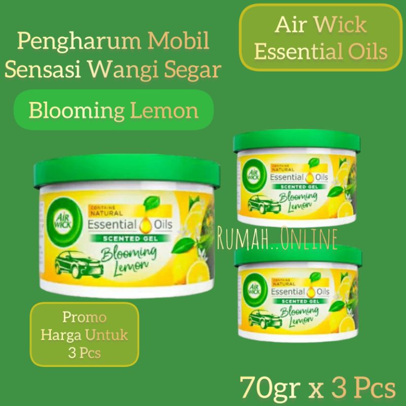 Jual Air Wick Essential Oils Scented Gel Blooming Lemon 70gr x 3 Pcs Shopee Indonesia