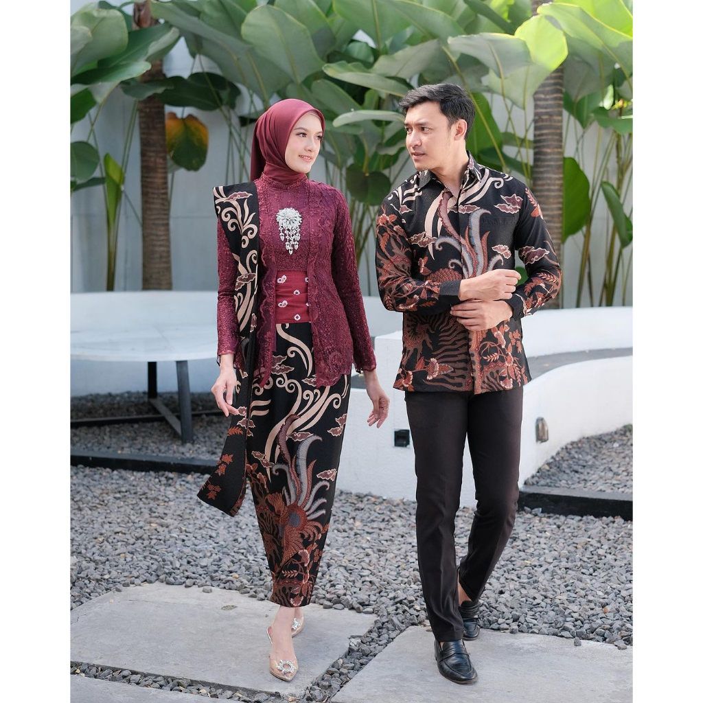 Jual Batik Couple Kebaya Modern Kebaya Wisuda Tunangan Lamaran Baju Kondangan Terbaru