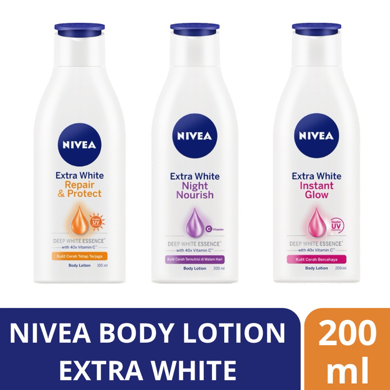 Jual Nivea Body Lotion Extra White Instan Glow Care And Protect Nihht