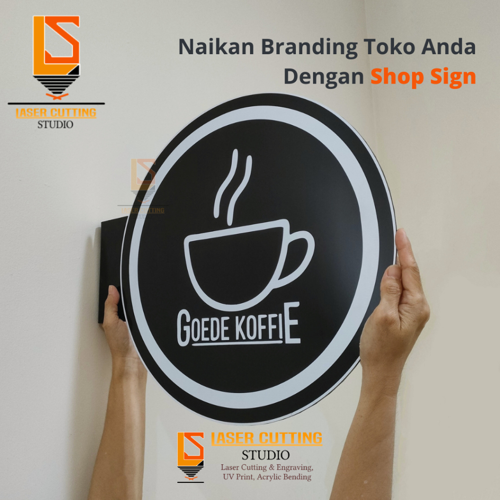 Jual Papan Nama Toko | Sign Akrilik Custom Logo Toko | Shopee Indonesia