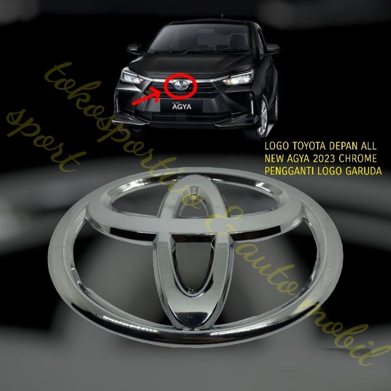 Jual Logo Emblem Lambang Depan Toyota All New Agya Chrome Buat