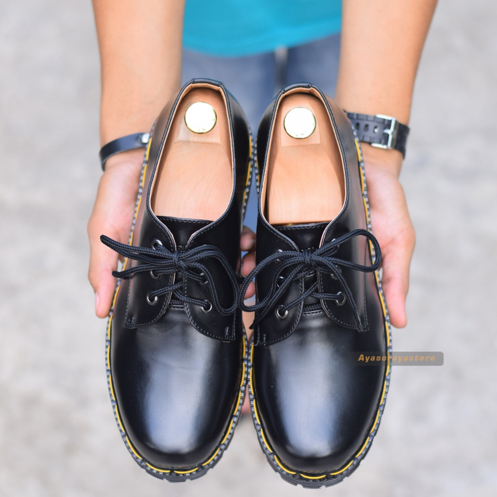 Jual Sepatu Docmart Low Work Boots Pria Wanita Classic 3 Hole Lubang