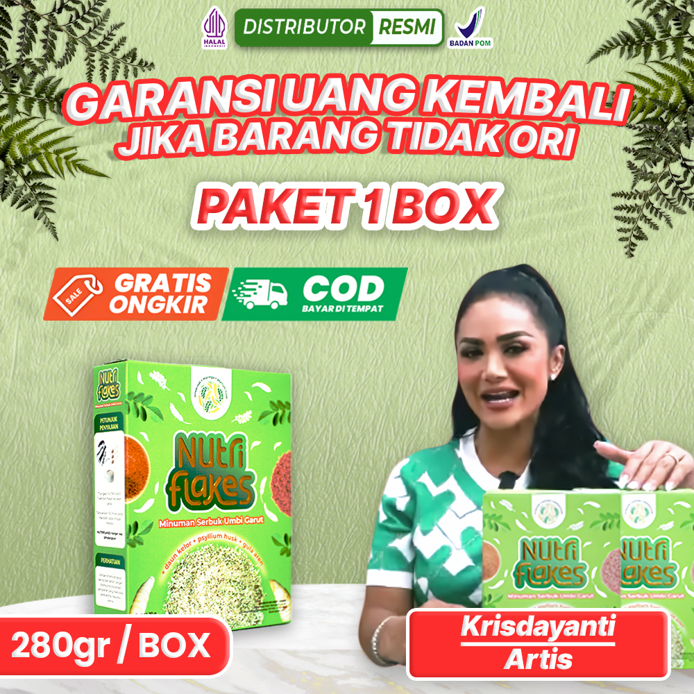 Jual Nutriflakes Promo Box Sereal Umbi Garut Penuh Serat Pengganti Sarapan Ampuh Jaga