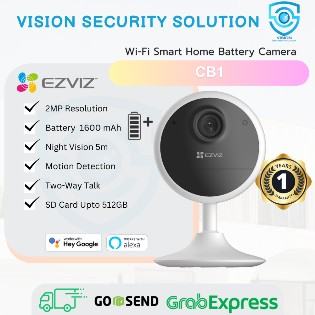 Jual Ezviz CB1 2MP Smart Home Battery Wifi IP Camera - Smart CCTV ...