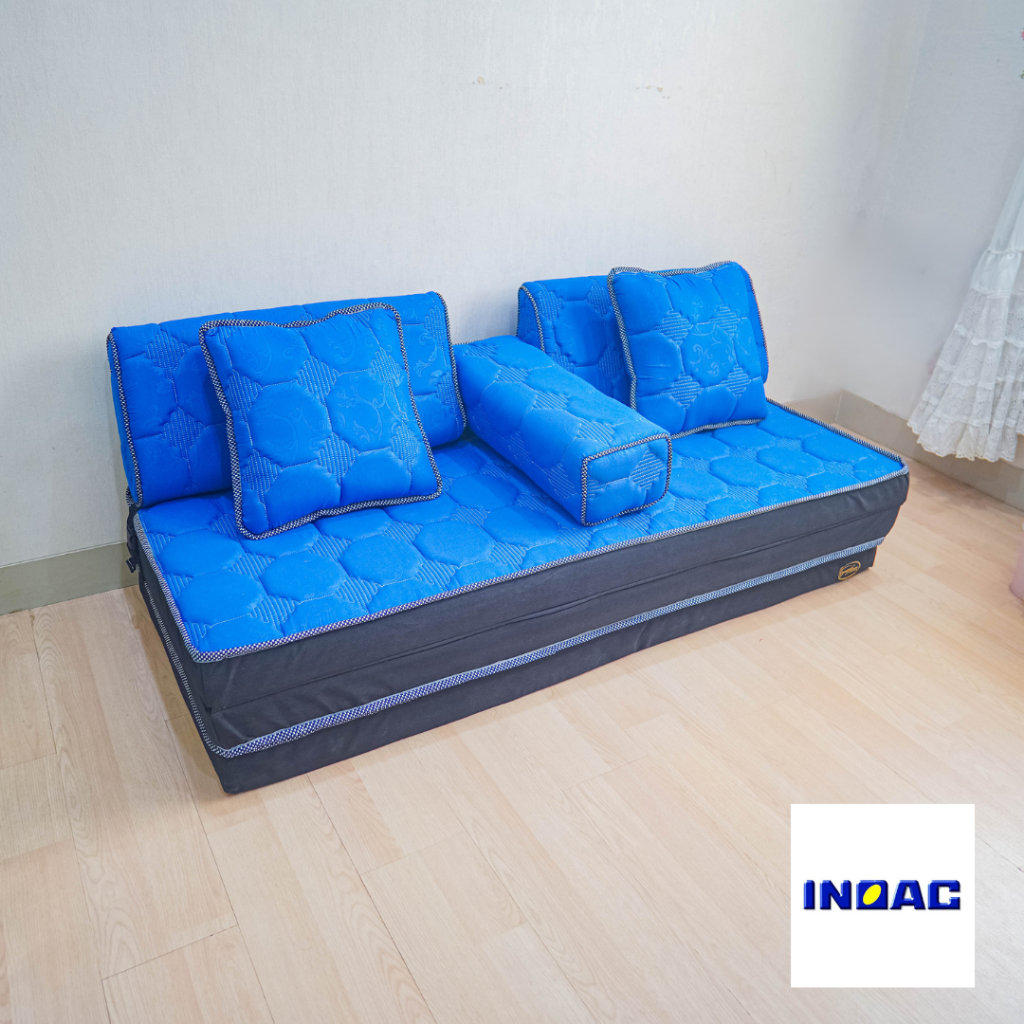 Jual Sofabed Kasur Lipat In Merek Inoac Kasur Lipat Tiga Busa Rebonded Density Shopee