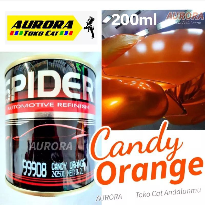 Jual Cat Spider 99908 Candy Orange 200ml Candytone Oren Oranye Transparan Cendi Kendi Shopee 1688