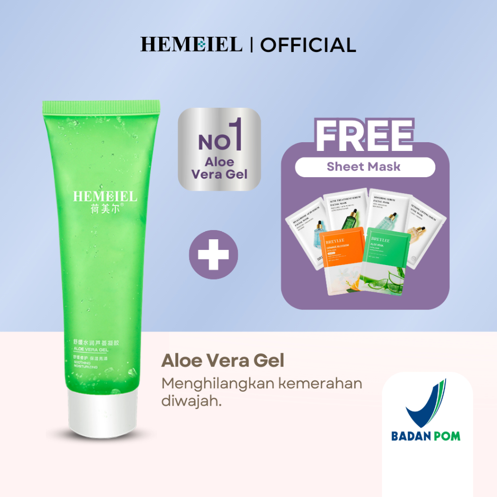 Jual Hemeiel Aloevera Gel Moisturizer Penghilang Kemerahan Wajah Cocok Untuk Semua Jenis Kulit