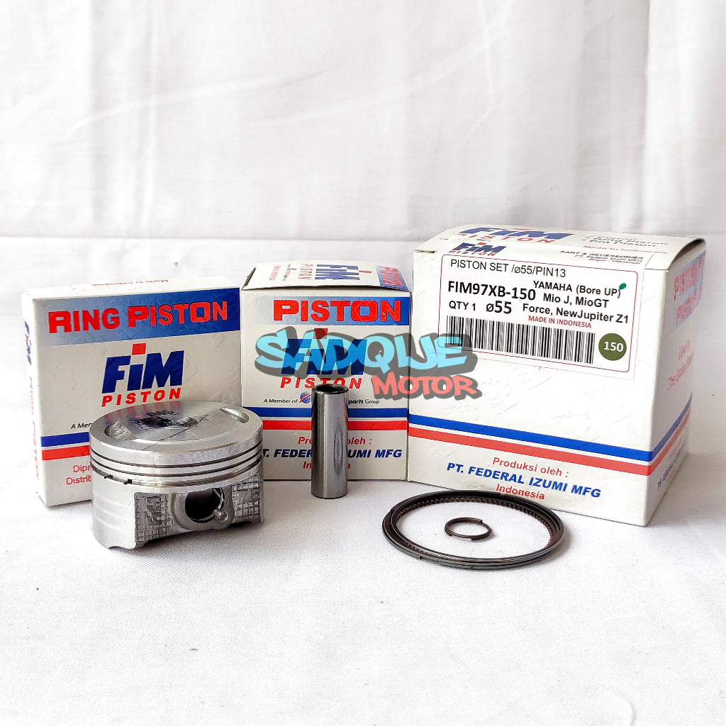 Jual PISTON KIT FIM 97 XB PIN 13 MIO J, MIO GT, FORCE,JUPITER Z1 53.5 54 54.5 55 55.5 PIN 13 FIM