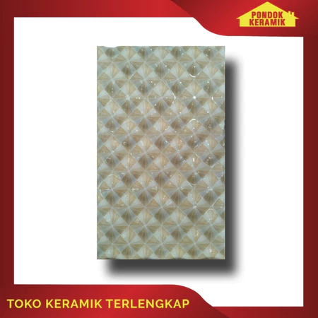 Keramik Dinding Signature 25x40 Illusion Beige / Keramik Timbul 3D