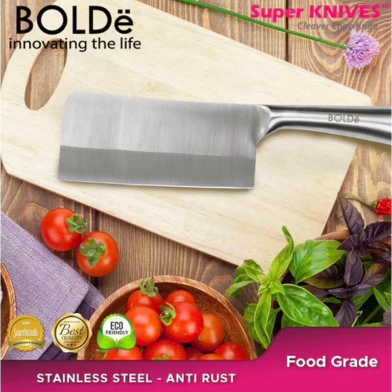 Jual PISAU DAGING BESAR BOLDE SUPER CLEAVER TITANIUM 31 CM | Shopee ...