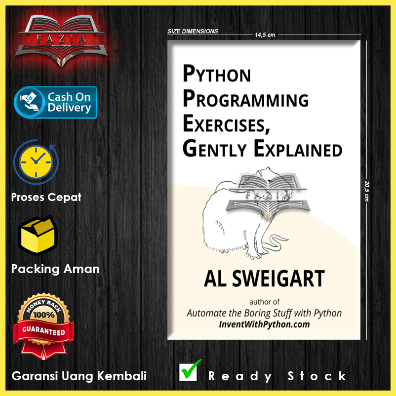 Jual Python Programming Exercises, Gently Explained by Al Sweigart ...