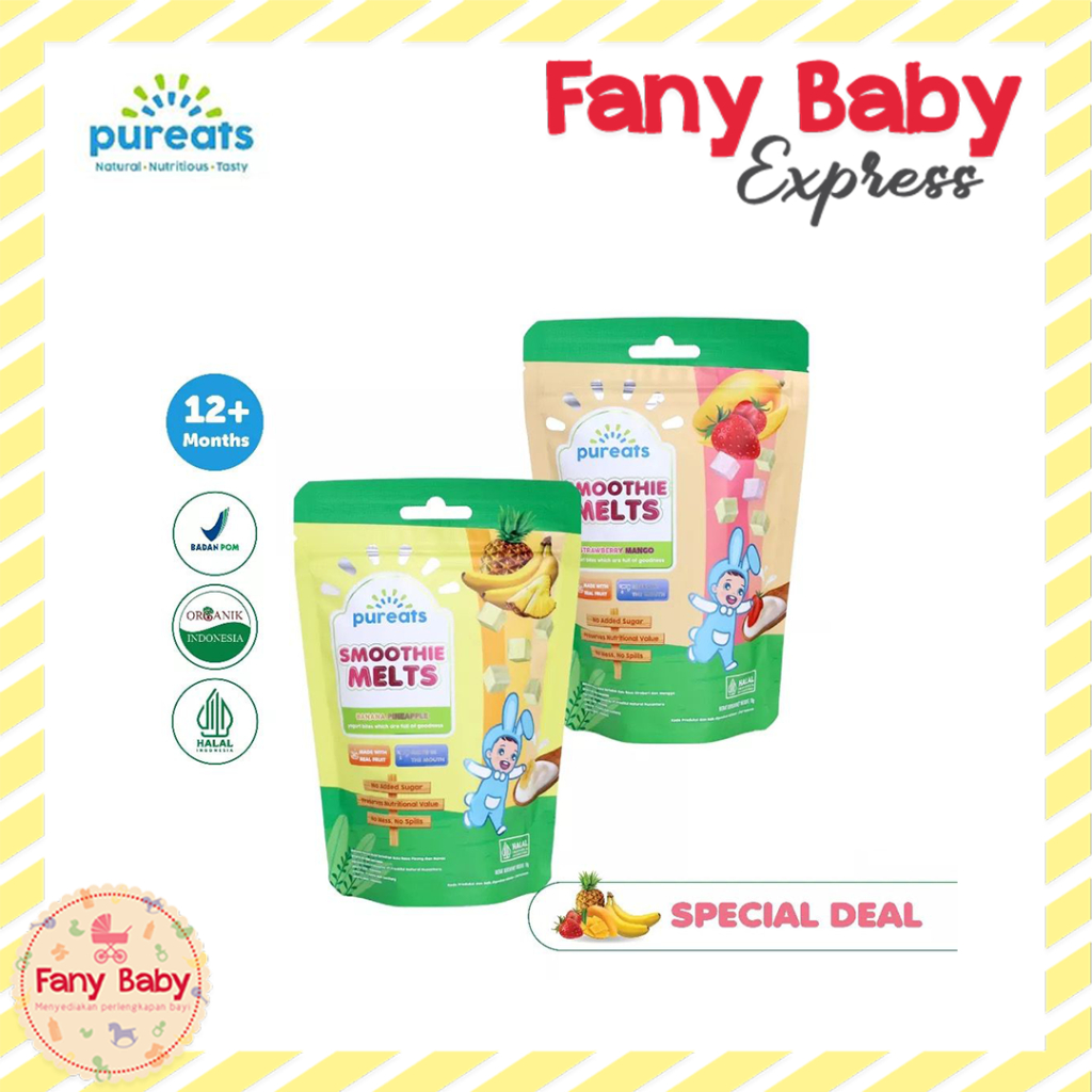 Jual PUREATS SMOOTHIE MELTS FOOD 18GR | SNACK MAKANAN BAYI | Shopee ...