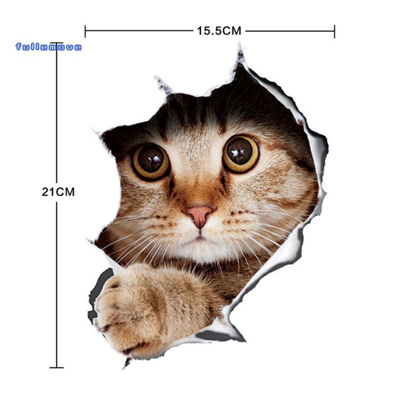Jual Sticker gambar kucing lucu 3D anti air decal lentur aksesoris ...