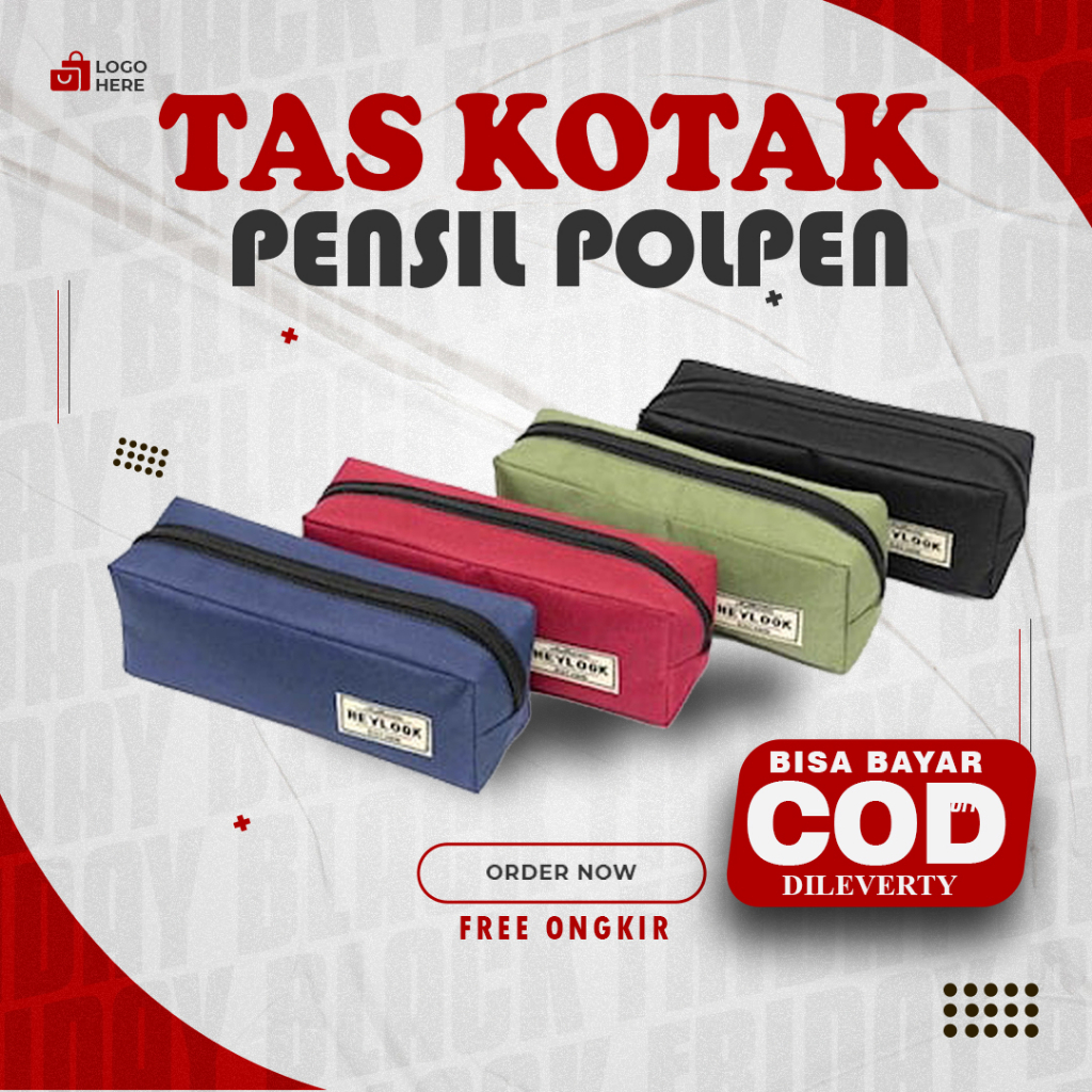 Jual Simple Pencil Case LF002 Tas Kotak Pensil Tempat Alat Tulis ...