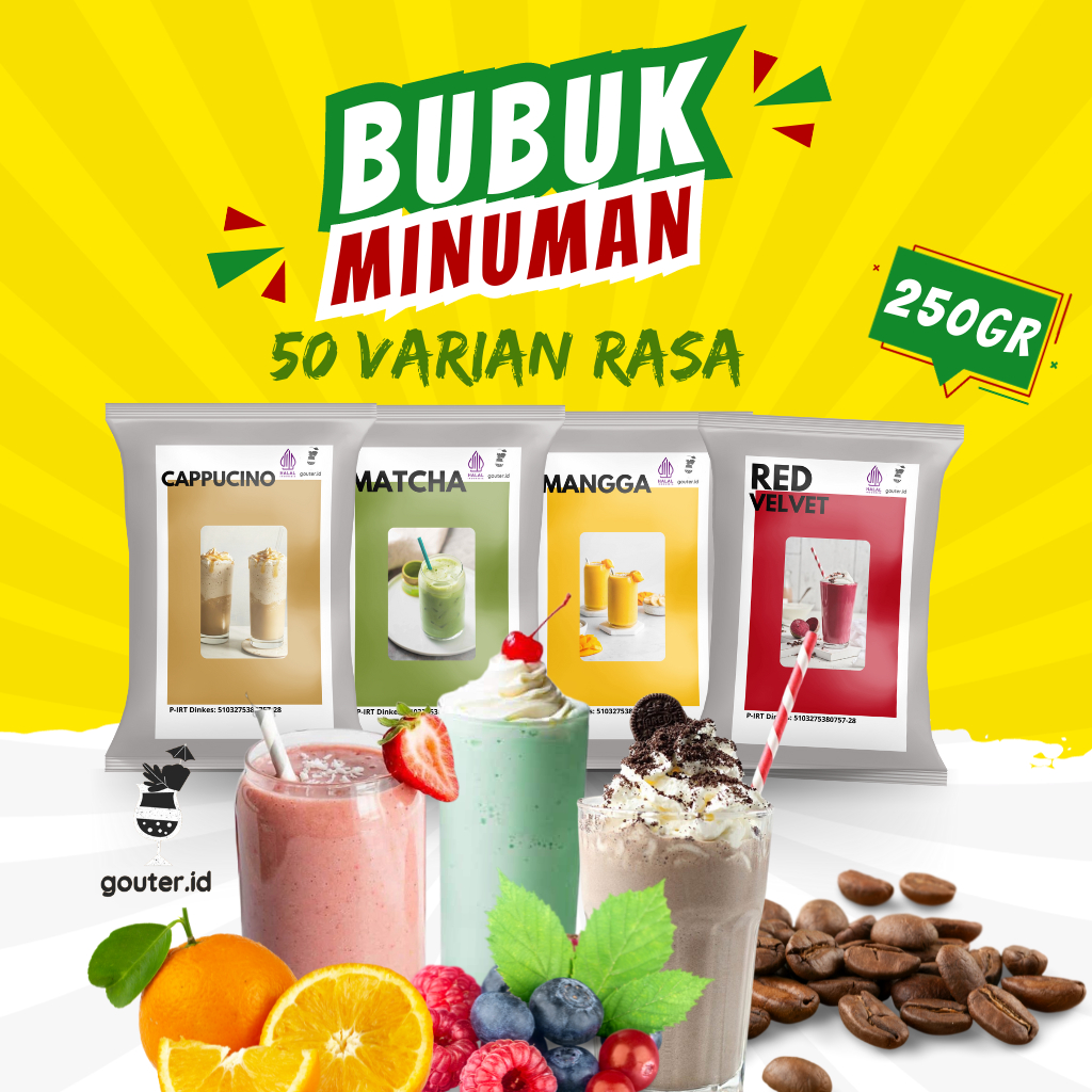 Jual BUBUK MINUMAN RASA 250GR / SERBUK MINUMAN ANEKA RASA / BUBUK ...