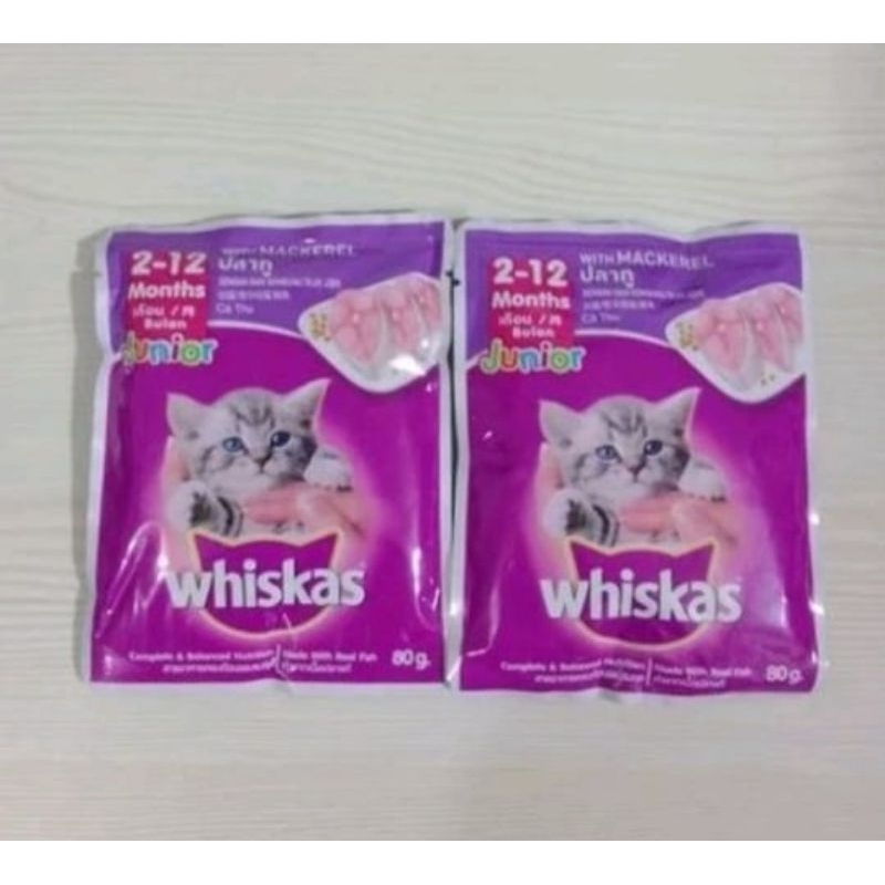 Jual Whiskas Junior Macarel 80gram Shopee Indonesia
