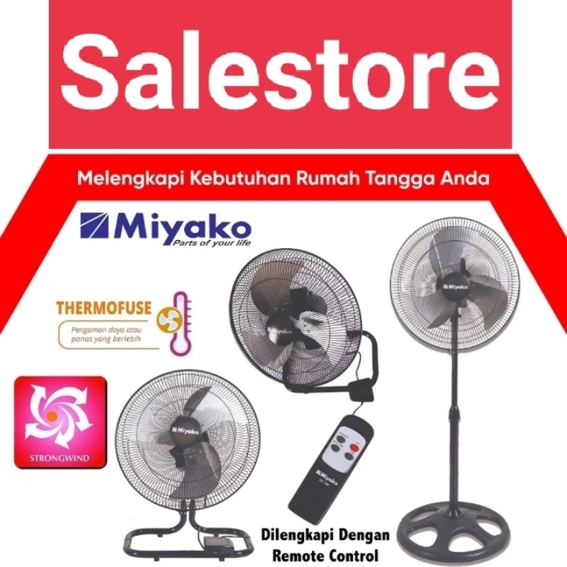 Jual Kipas Angin Miyako Besi 3 in 1 /Standfan Miyako 3 in 1 // KST 18RC