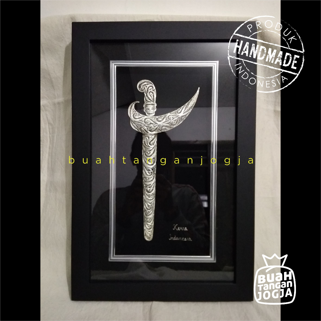 Jual Keris Lapis Perak + Label - Kerajinan Khas Kotagede Jogja - Frame 19x25 cm | Shopee Indonesia