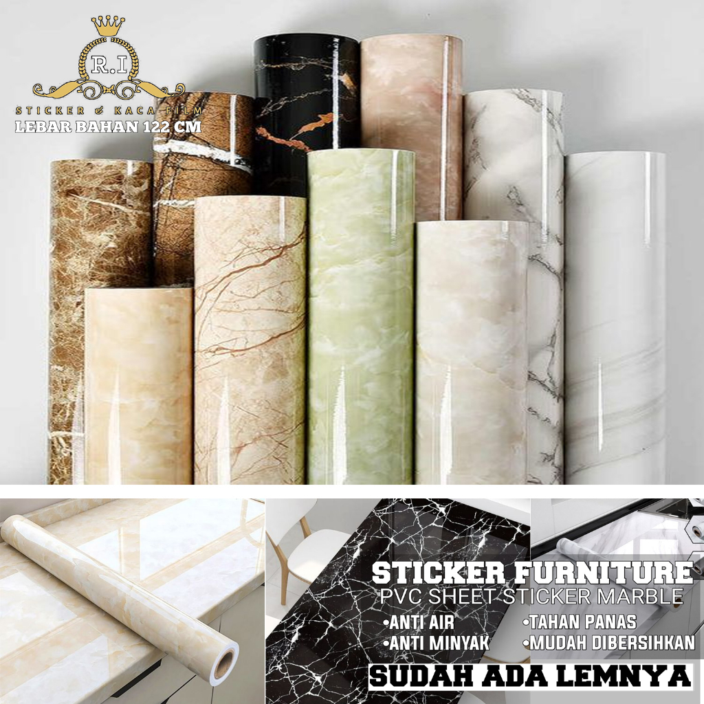Jual stiker marmer marble anti noda minyak dan tahan panas PVC SHEET ...