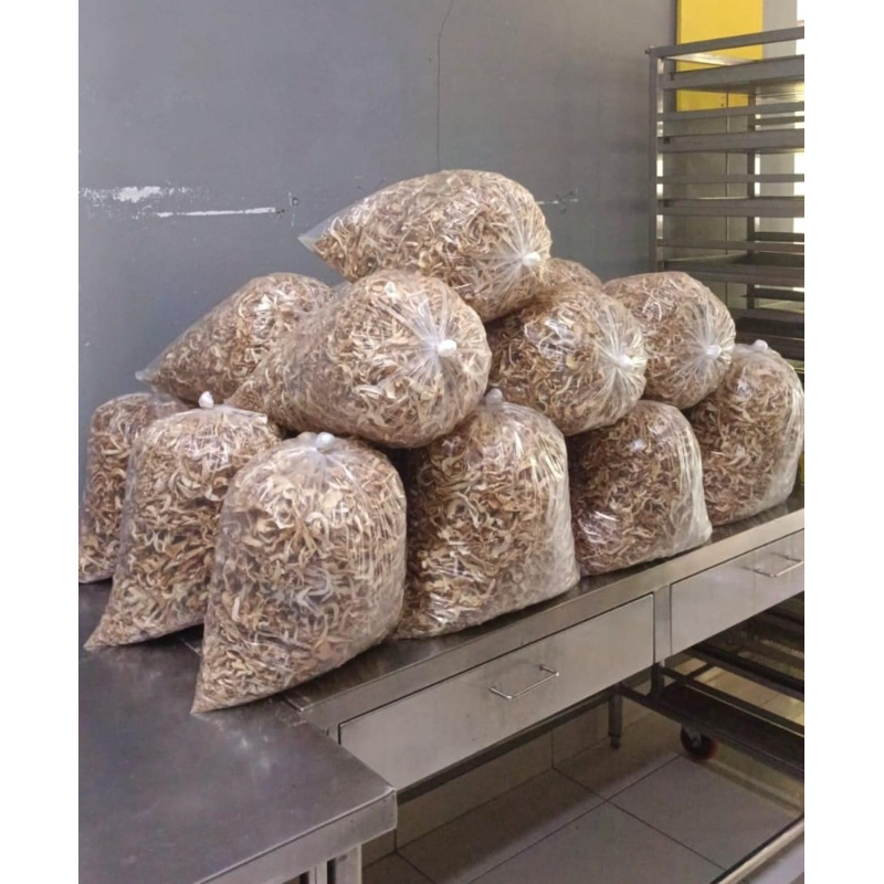 Jual Jamur Tiram Kering 100 gram Bahan Dasar Pembuatan Tepung Jamur