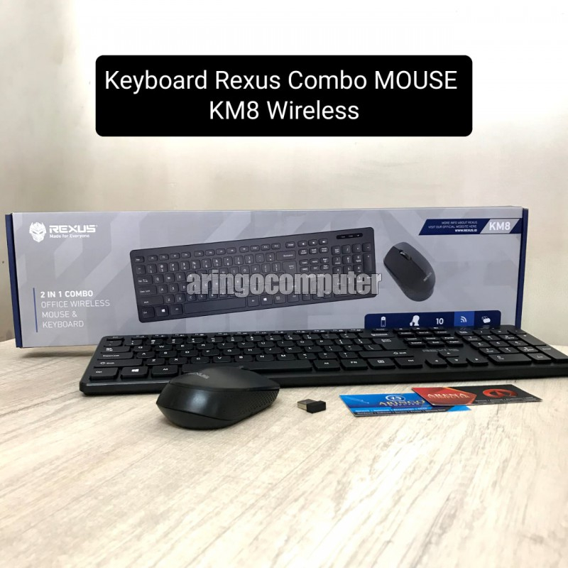 Jual Keyboard Rexus Combo MOUSE KM8 Wireless | Shopee Indonesia