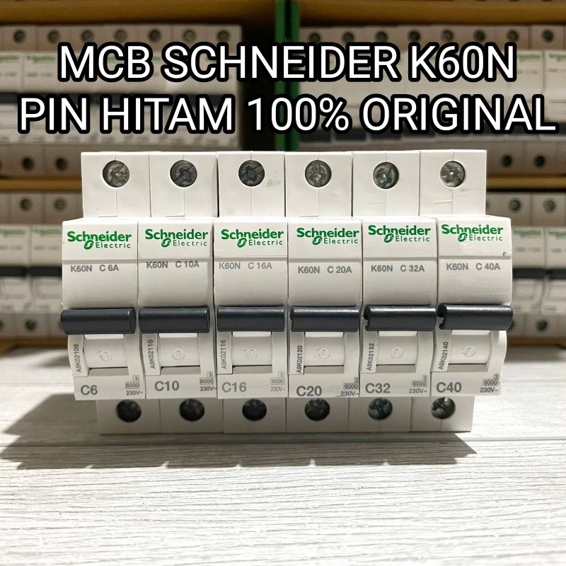 Jual Mcb Schneider Hitam K60n 1p 6a 10a 16a 20a 32a 40a 50a 63a 6ka 100%ori - 16a Di Seller - Foto 5