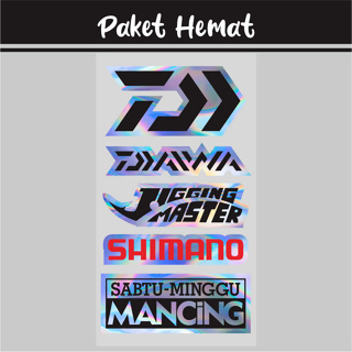 Stiker Pancing Hologram Logo Mancing Premium Tackle Box R5