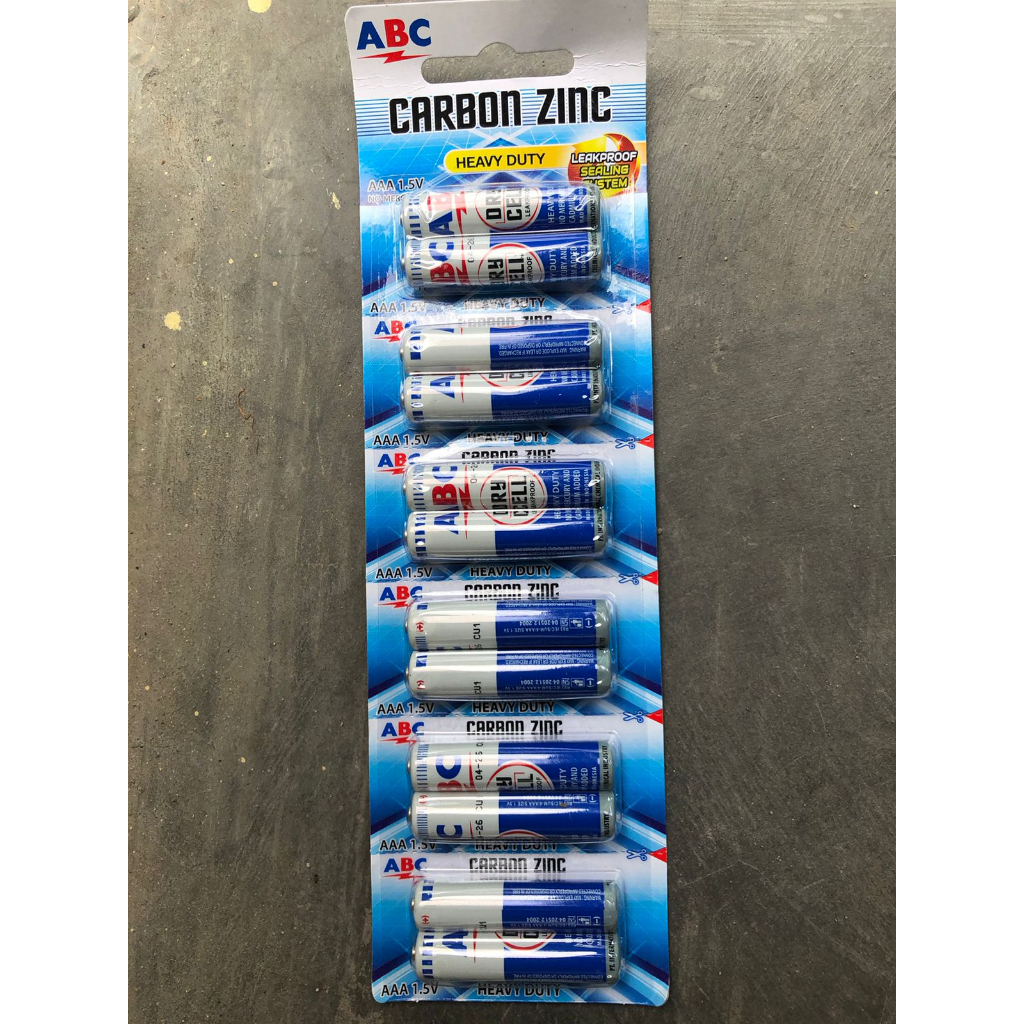 Jual BATERAI ABC BIRU A3/per renceng isi 12 pcs | Shopee Indonesia