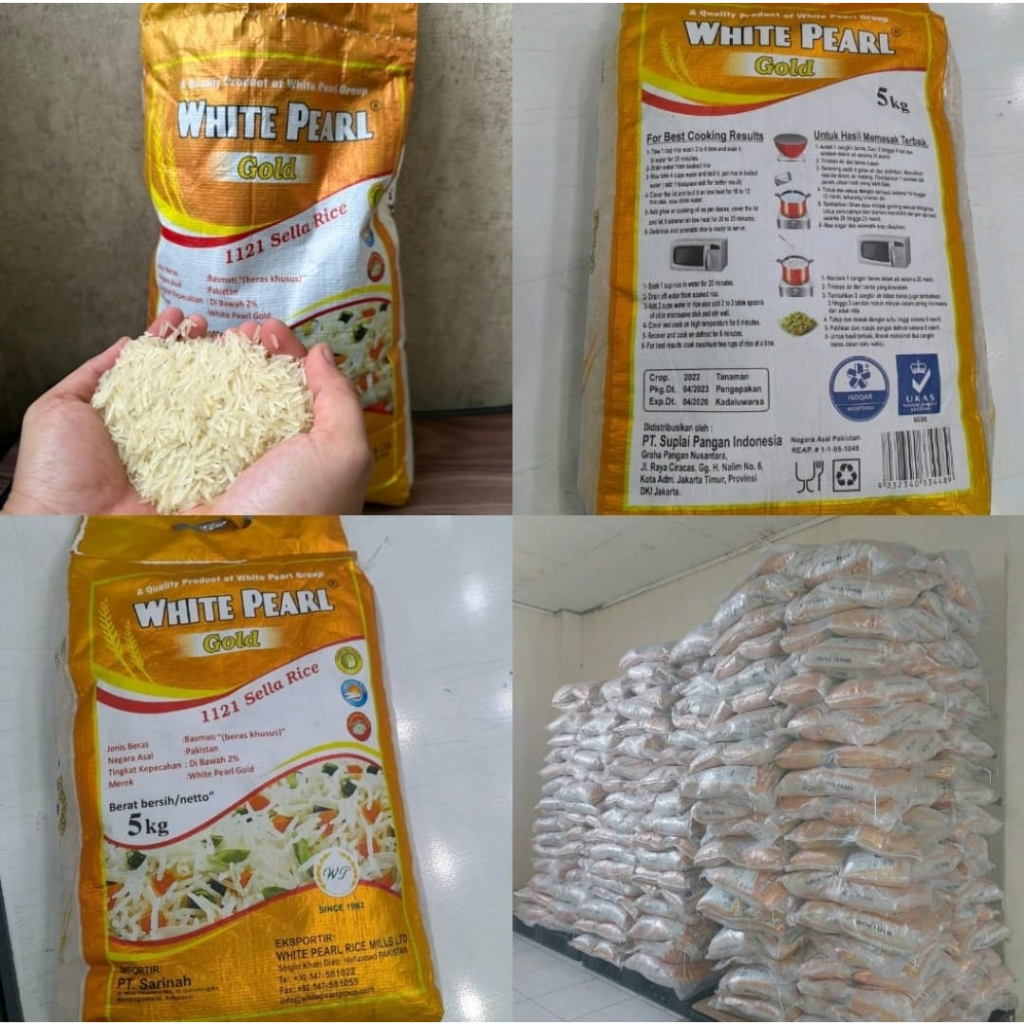 Jual Beras Basmati white pearl 5 kg Basmati Premium Shopee Indonesia