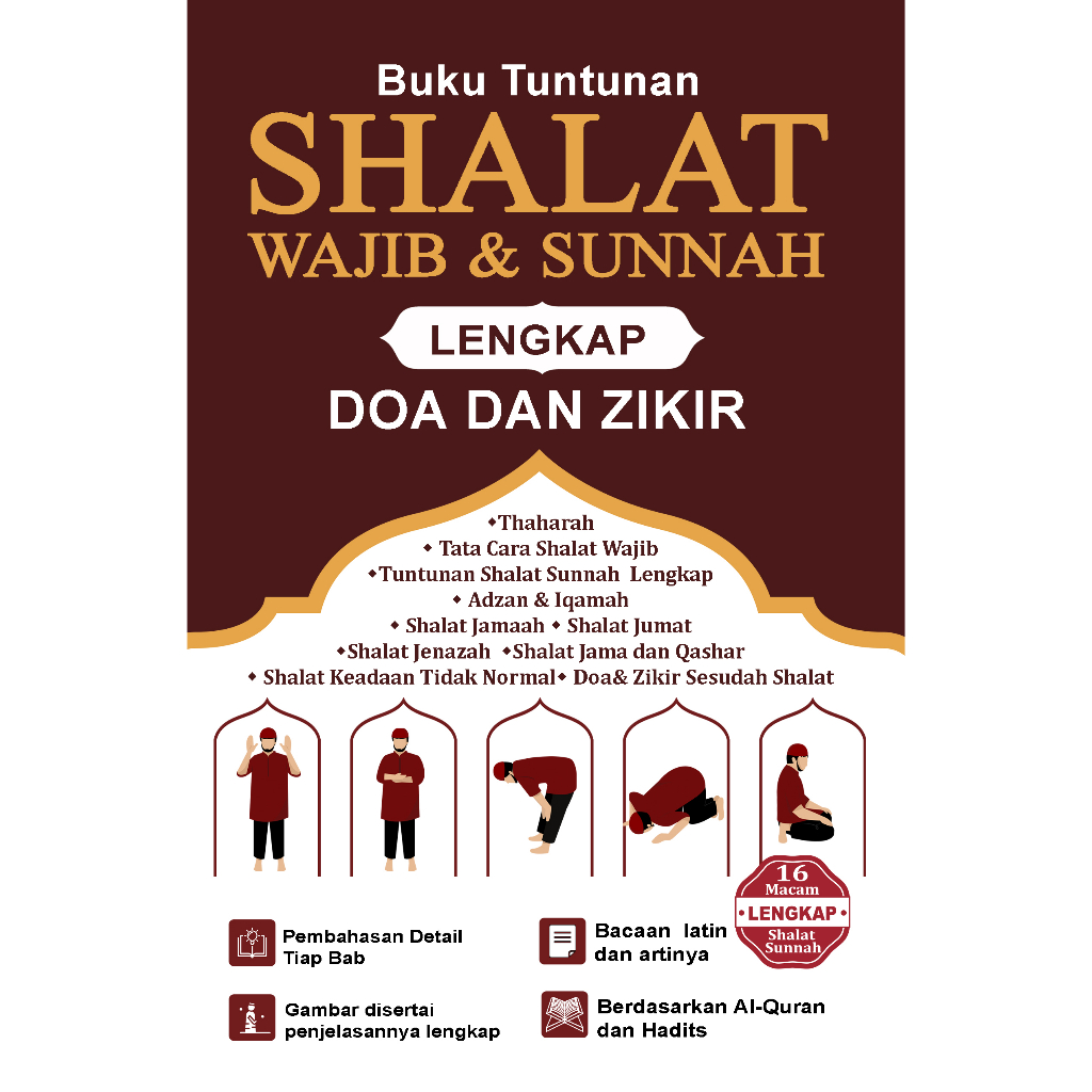 Jual Buku Tuntunan Shalat Wajib & Sunnah Lengkap Doa Dan Zikir | Shopee ...