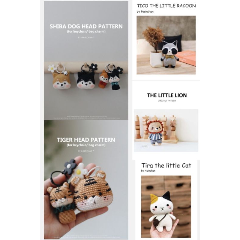 Jual Amigurumi crochet pdf pattern Hainchan pola boneka rajut | Shopee ...