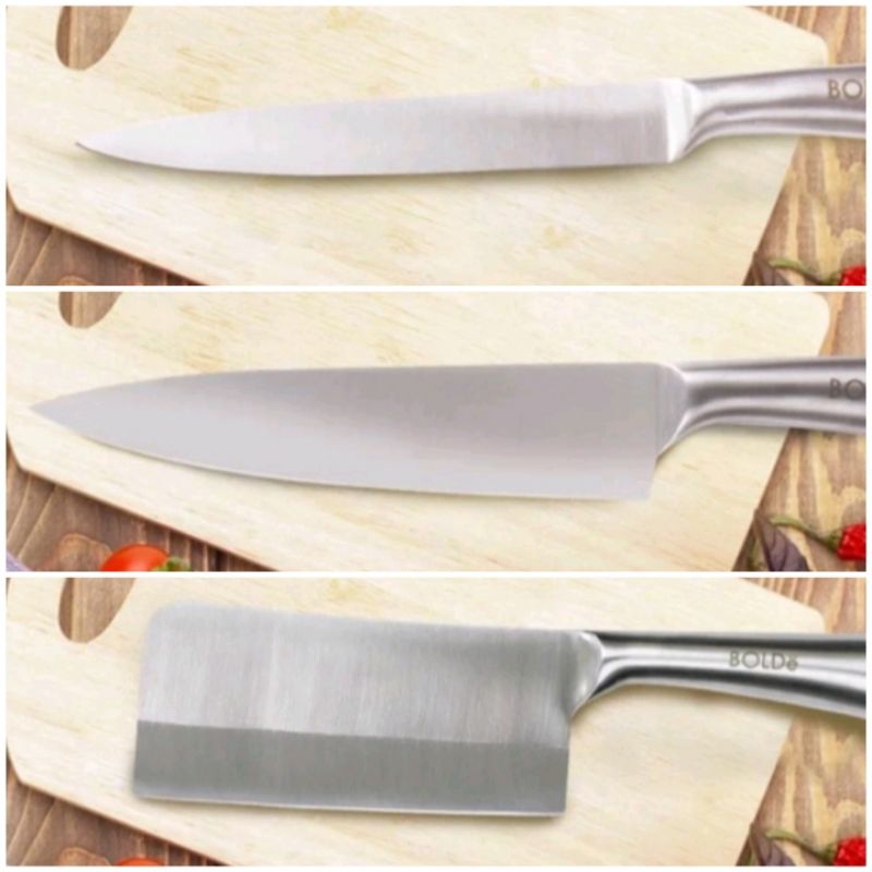 Jual BOLDe Super Utensil Titanium Utility Knife Pisau Dapur 24 cm ...