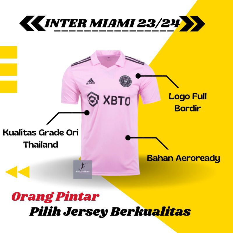 Jual Jersey Inter Miami Home 2023 2024 Grade Ori Import Baju Sepak Bola ...