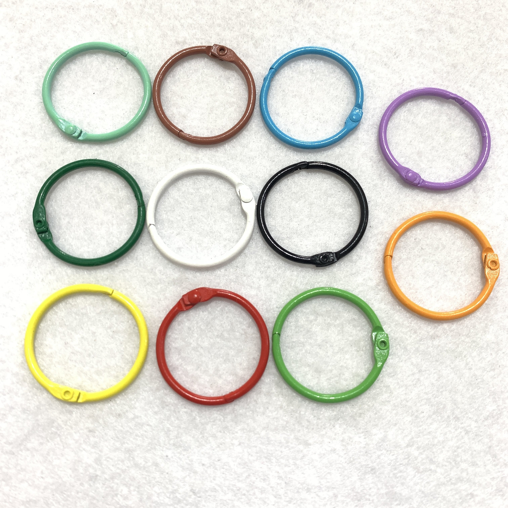 Jual Ring Lingkaran Warna Buka Tutup Rantai Pengait Binder Scrapbook ...