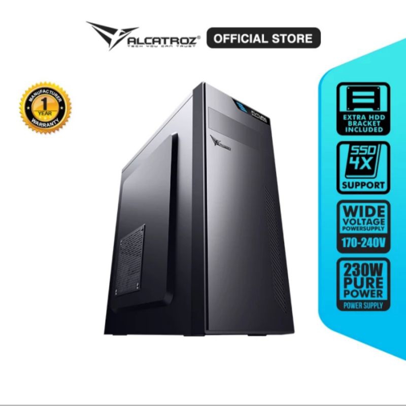 Jual CASING ALCATROZ FUTURA BLACK N2000 + PSU / CASING RAKITAN / CASING ...