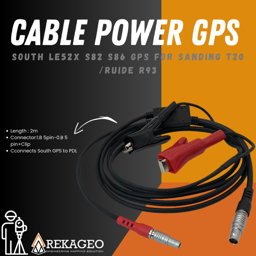 Jual LE 52X Kabel Power Aki/ Cable Power+ Data Radio External GPS GNSS