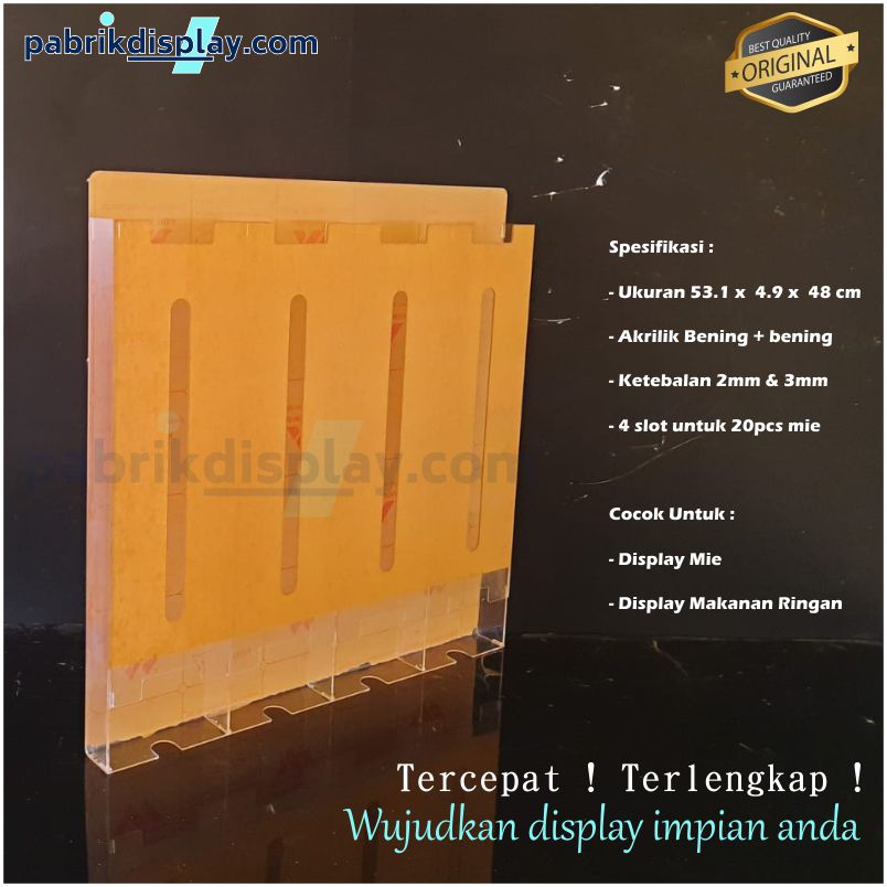 Jual Akrilik Display Mie Instan ( 4 Slot Dinding / Display Gantung ...