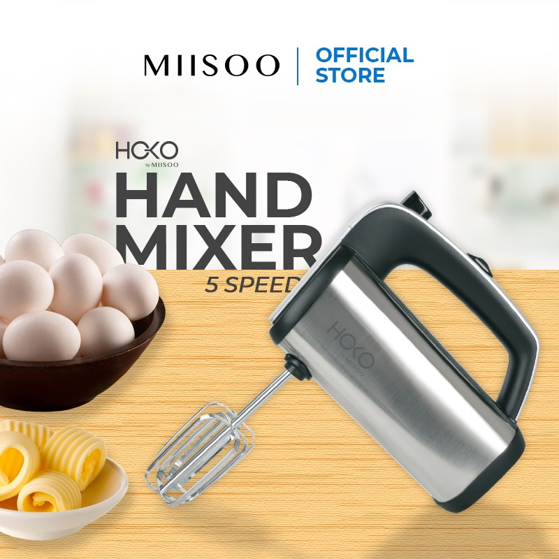 Jual Hoko By Miisoo Hand Mixer Mini Mixer Pengaduk 5 Speed Abu