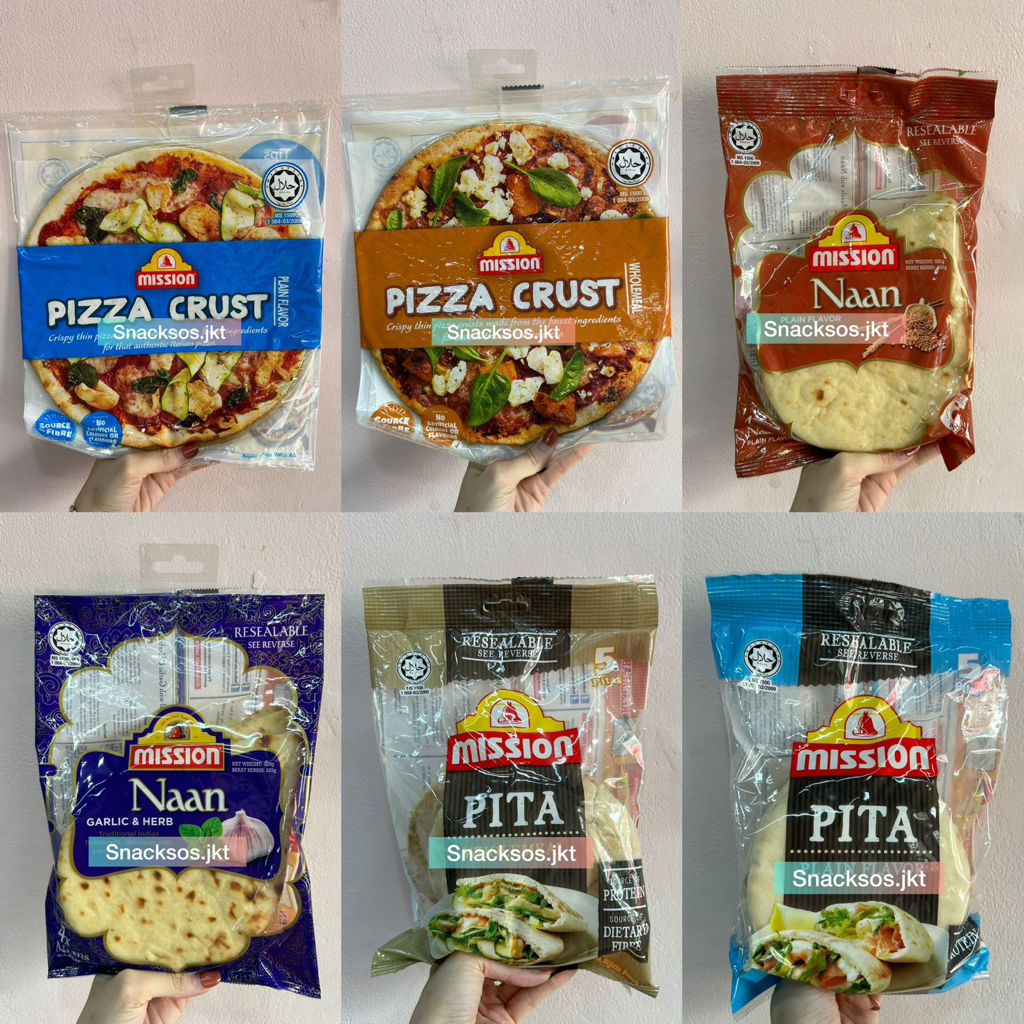 Jual MISSION PIZZA CRUST PLAIN / WHOLEMEAL MISSION NAAN ORIGINAL
