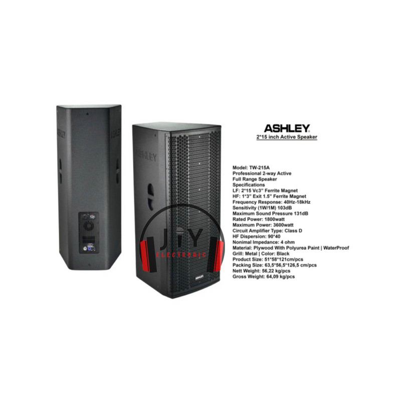 Jual Speaker Aktif Ashley 15 Inch 2x15 Inch TW-215A TW 215A TW215A ...