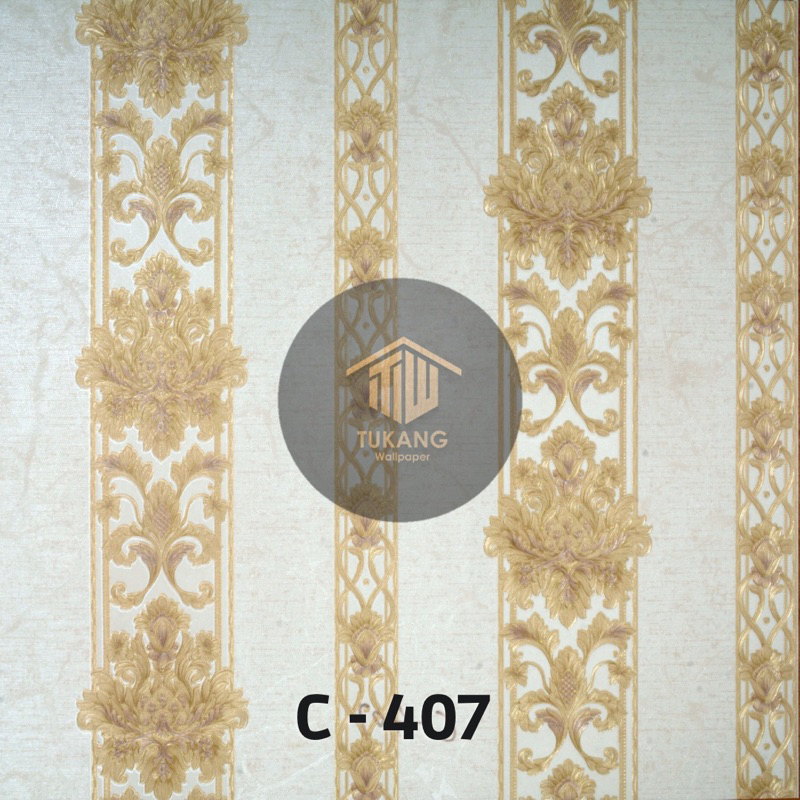 Jual WALLPAPER DINDING VINYL [ 3D PREMIUM ] KLASIK LUXURY BERTEKSTUR