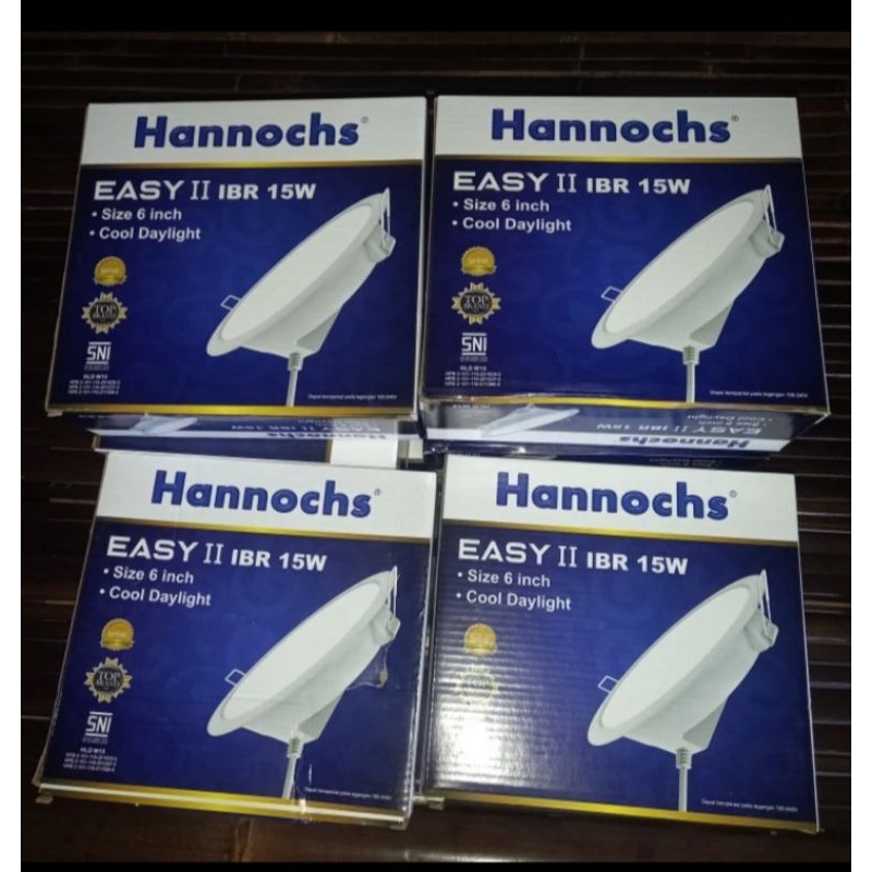 Jual Lampu Downlight Hannochs 15 Wat Putih Bulat Easy Cdl Ibr Tanam ...