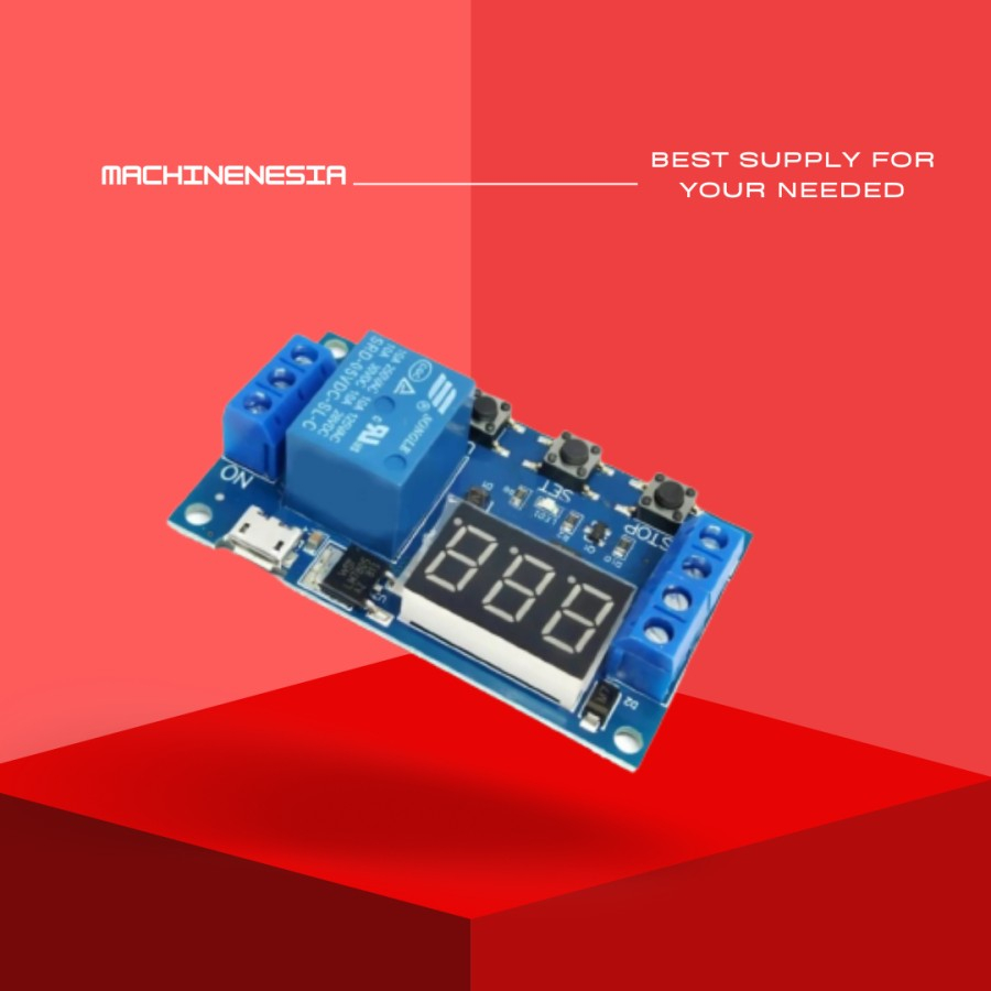 Jual RELAY 4 KAKI DELAY TIMER MODUL DISPLAY 4 TOMBOL DIGITAL DC 6V30V