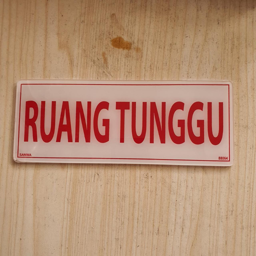 Jual Ukuran 22x8.5cm Tulisan Kantor Tulisan Ruang Tunggu Bahan acrylic