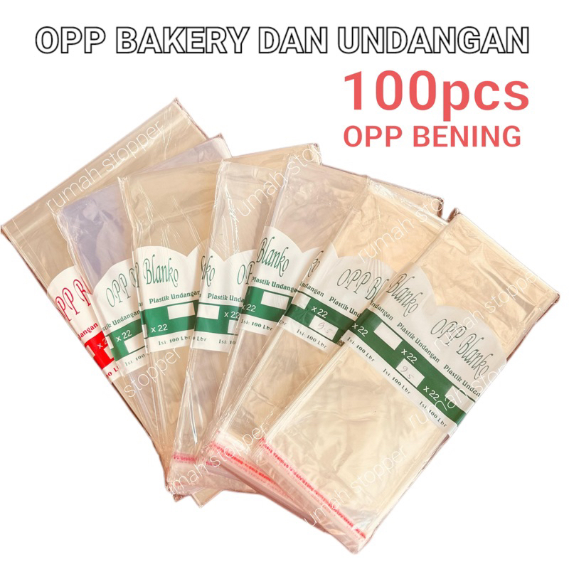 Jual Plastik Undangan Plastik Opp Plastik Bakery Plastik Opp Blanko Isi 100 Lembar Shopee 5318