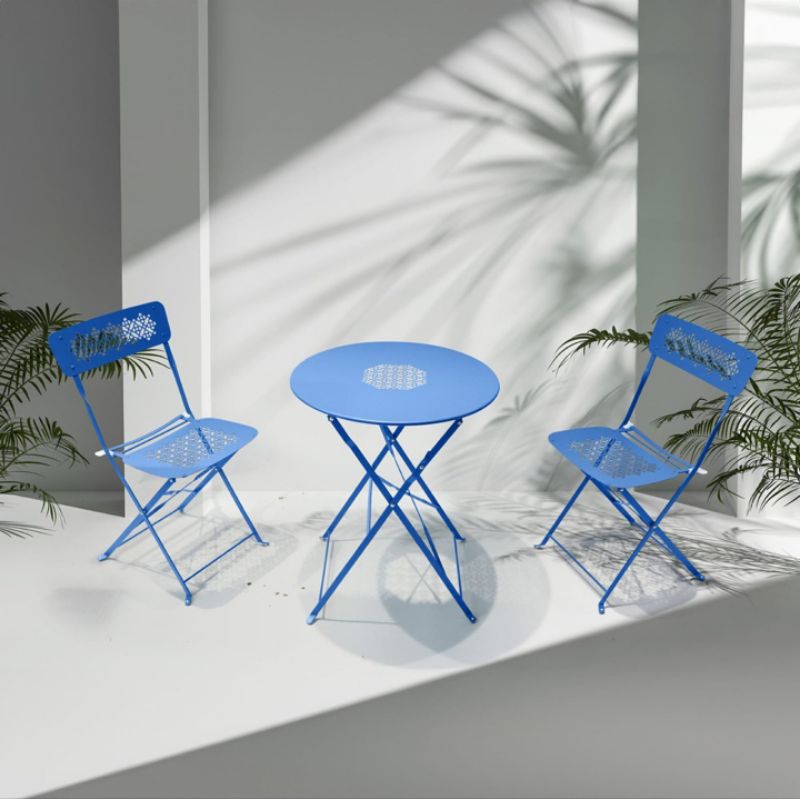 Jual Soleil Lucia Bistro Set Kursi Meja Lipat Teras Merah Biru Set Kursi Meja Lipat Shopee Indonesia
